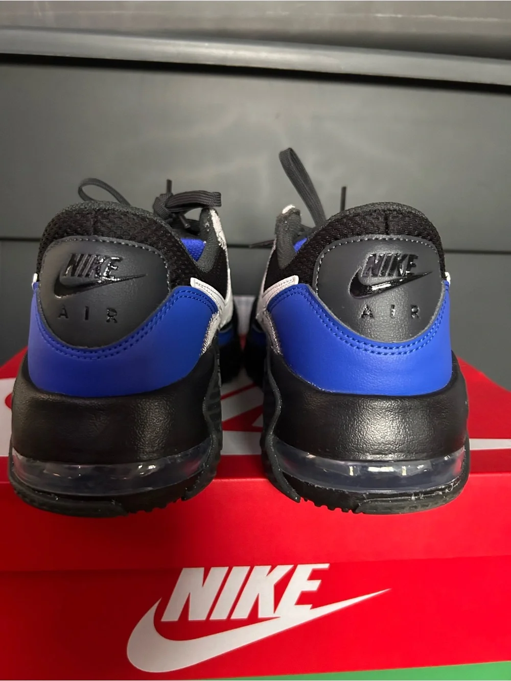 Nike Air Max Black, White & Blue Athletic Sneakers